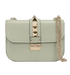 Small Glam Lock, &pound;450, Handbags, Green, Leather, Front view